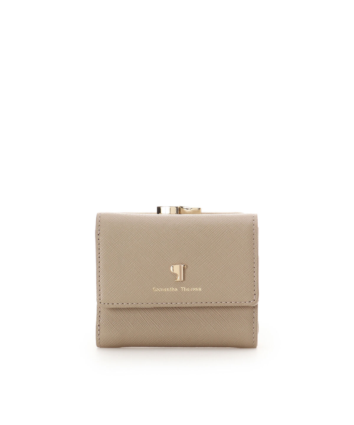 Samantha Thavasa「[Newカラー]Pomme d'espoir ポムディスポワール バイカラー三つ折り口金財布」|財布|グレージュ