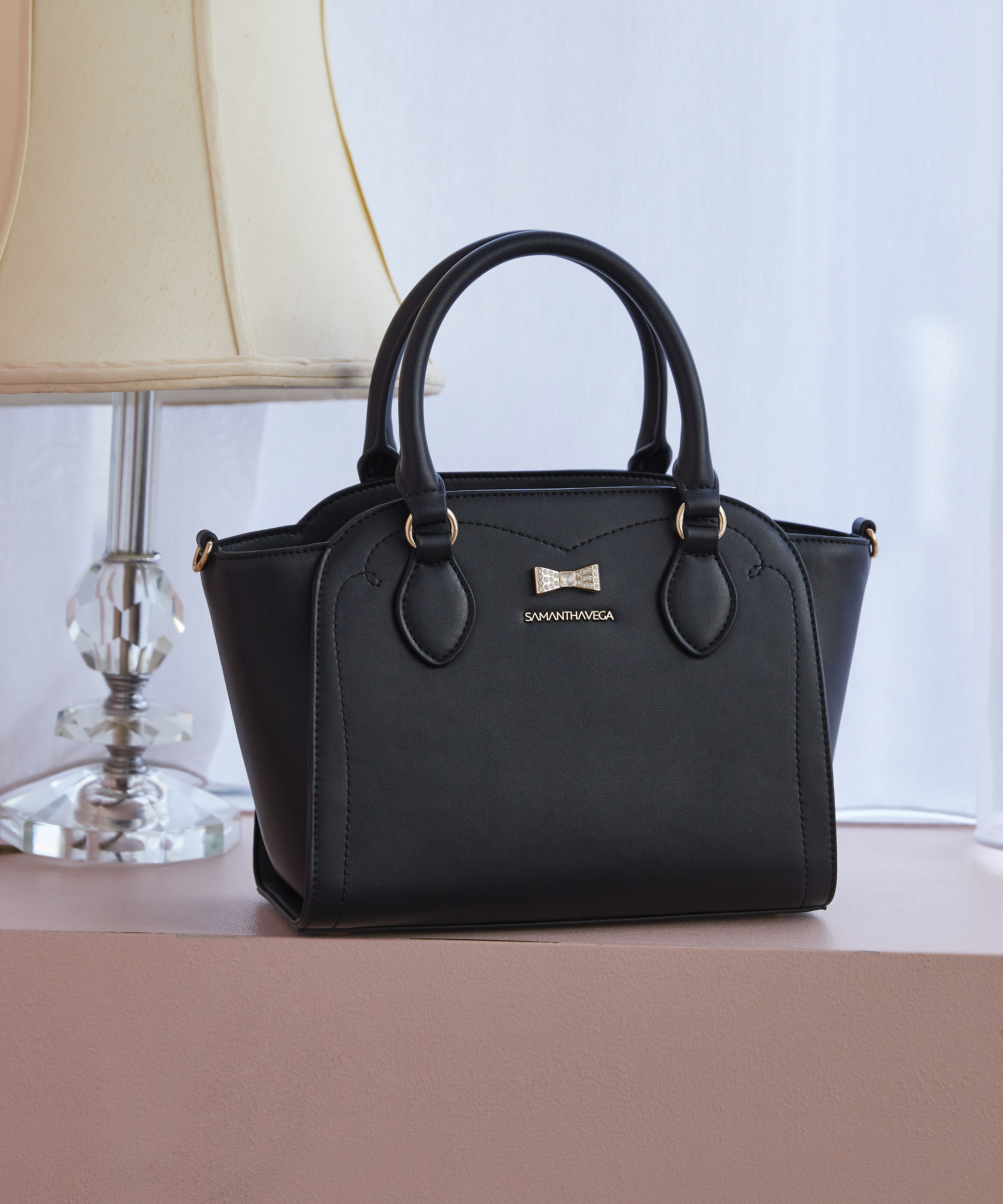 Samantha Vega「ビジューリボントートバッグ」|ハンドバッグ|