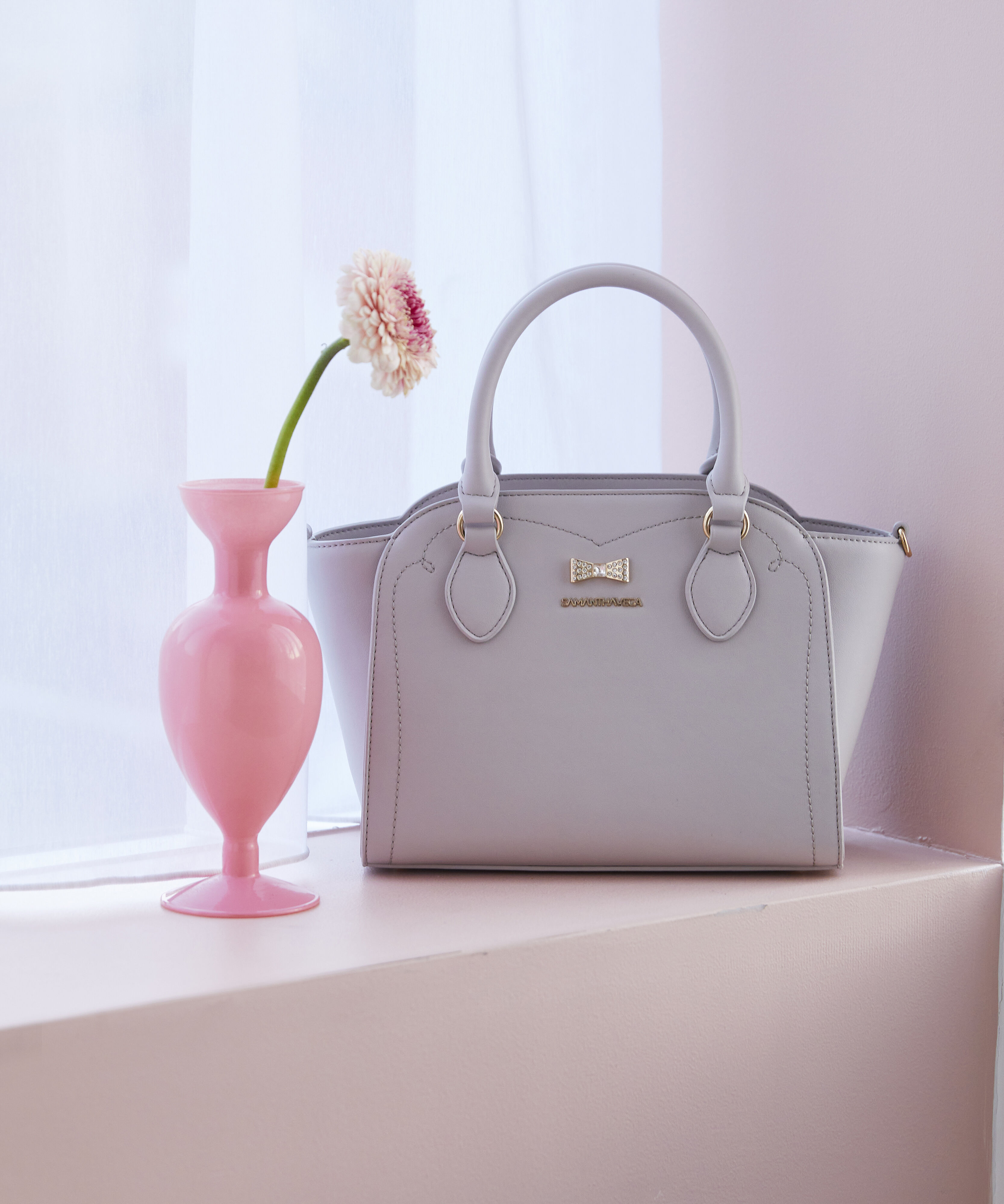 Samantha Vega「ビジューリボントートバッグ」|ハンドバッグ|