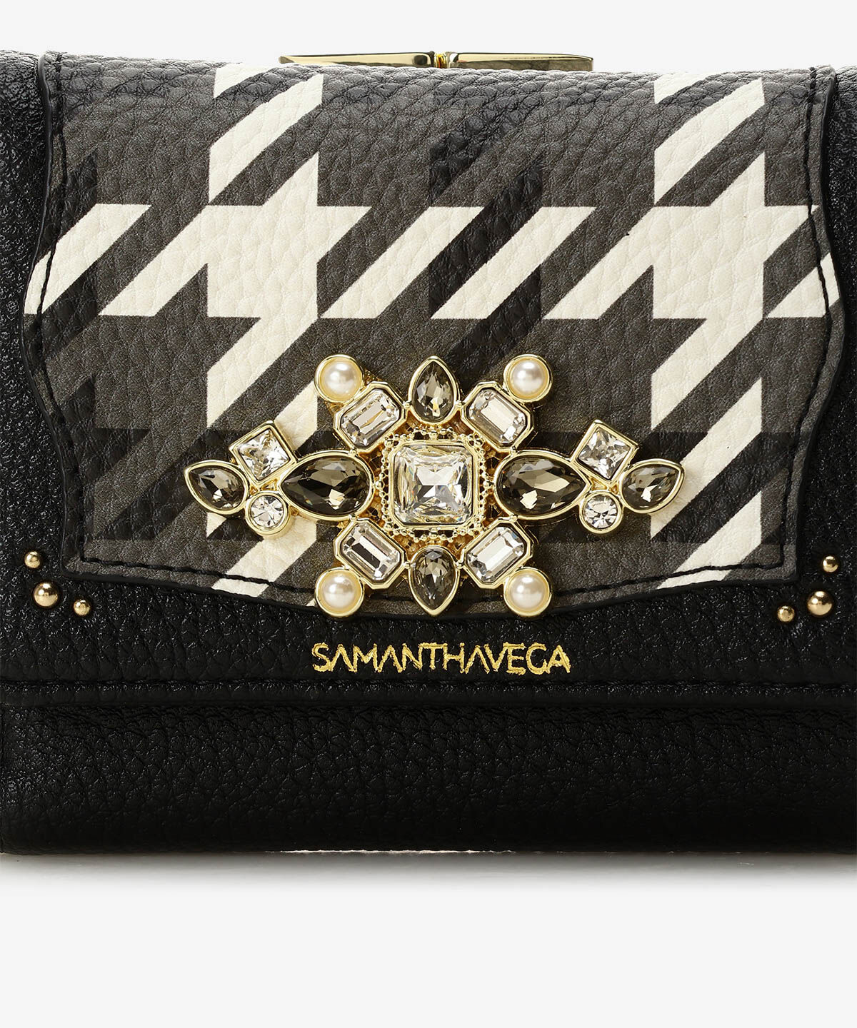 Samantha Vega「チェックビジューフリル折財布」|財布|