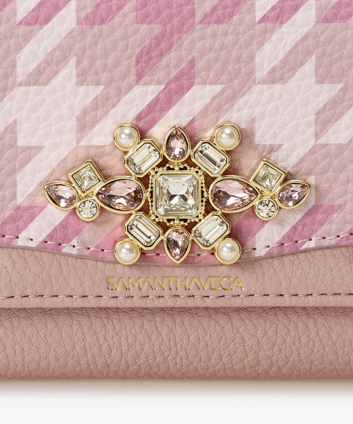 Samantha Vega「チェックビジューフリル折財布」|財布|