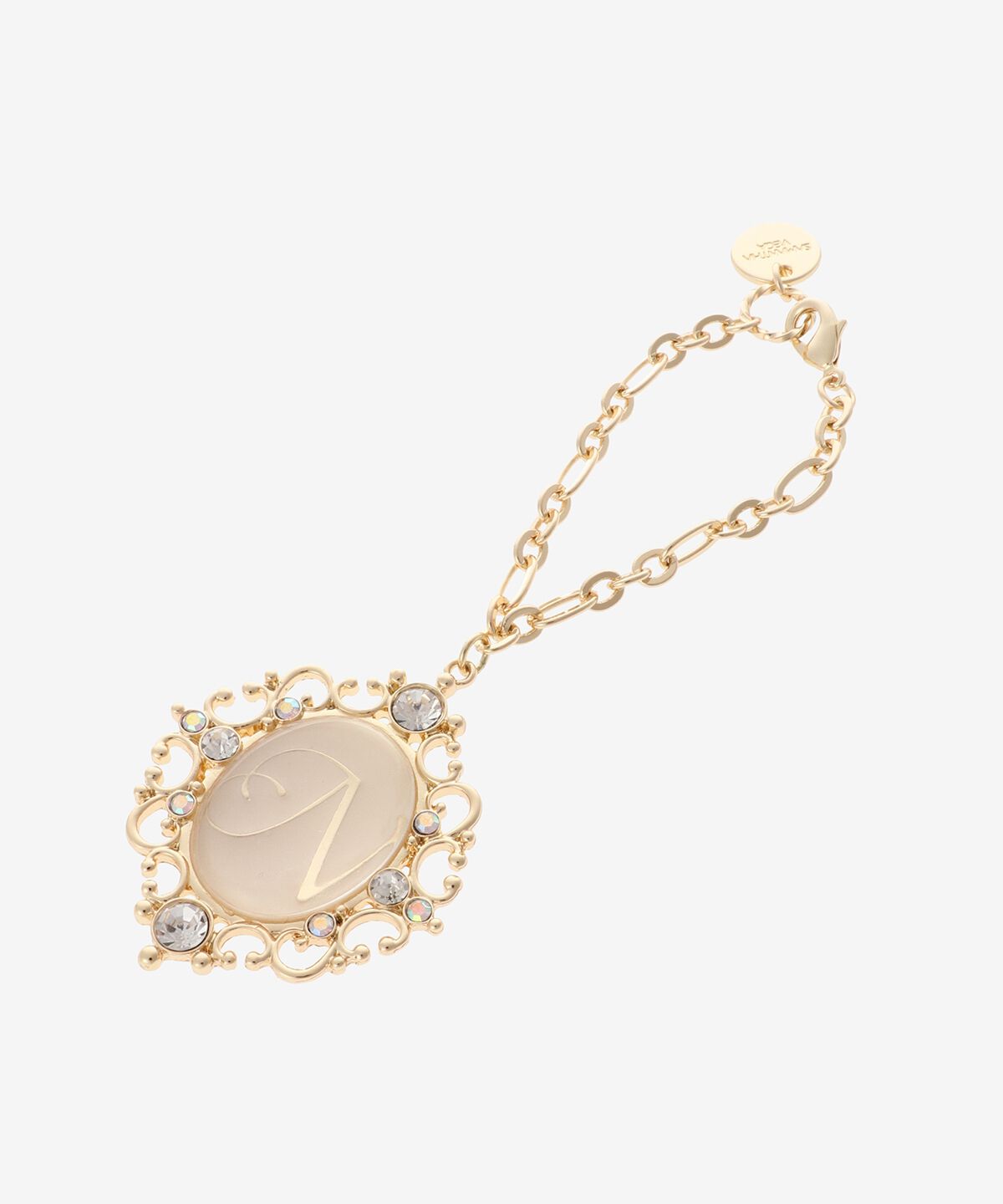 Samantha Vega「クリアカメオ風イニシャルチャーム（N）」|チャーム・キーホルダー|ゴールド