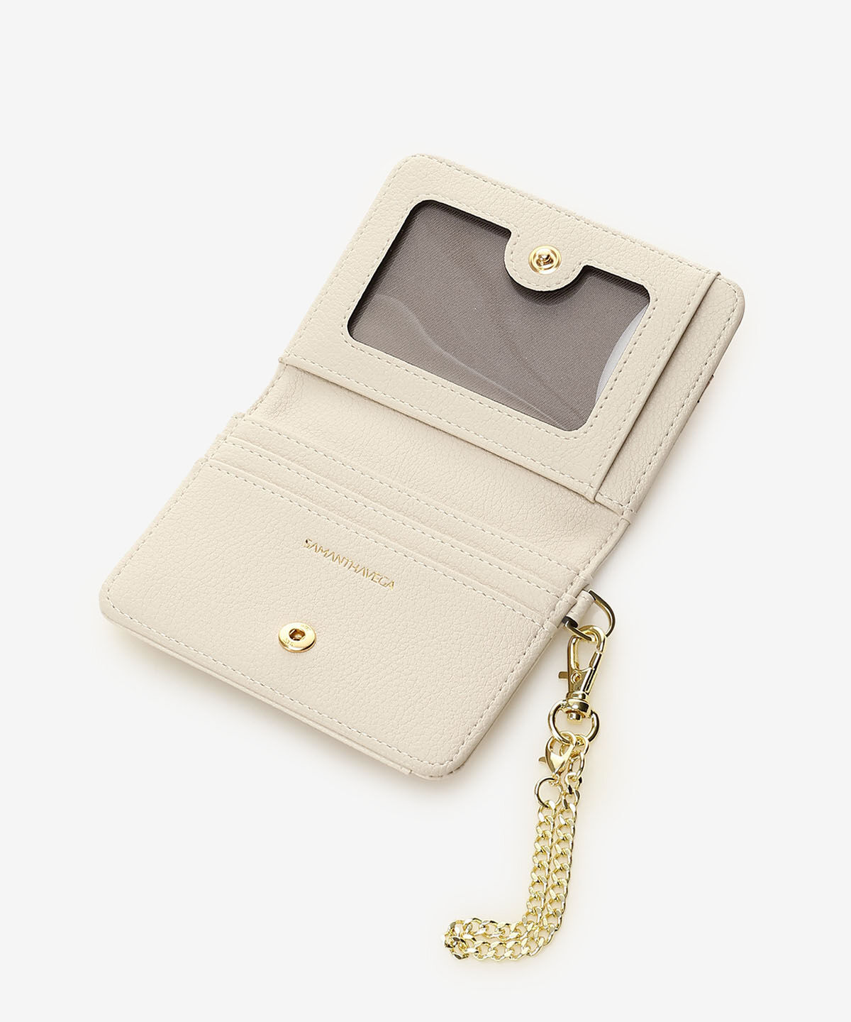 Samantha Vega「バイカラーアクセントリボンパスケース」|定期入れ|