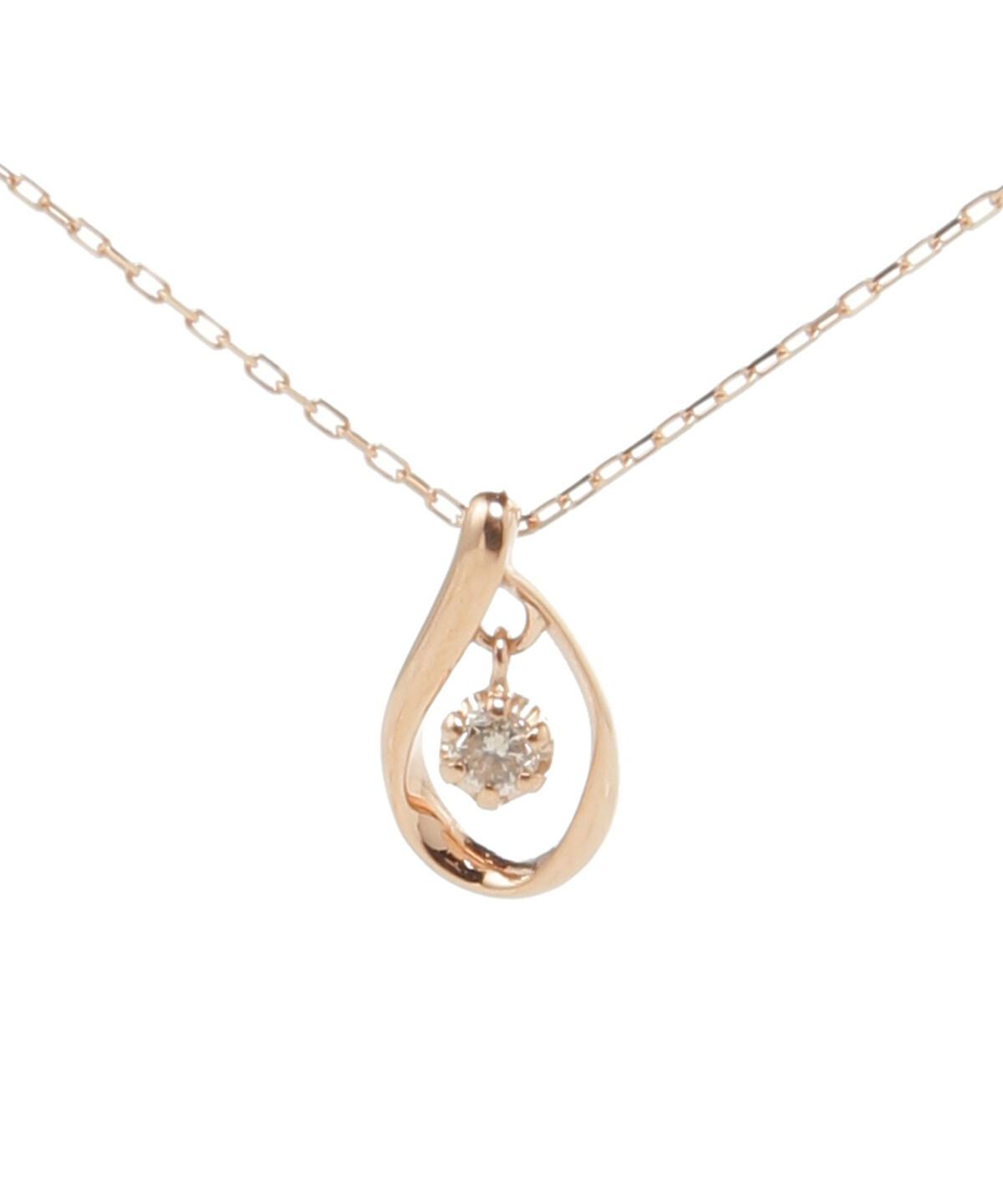 Samantha Tiara「K10 PG シンプルドロップネックレス」|ネックレス|K10 PG
