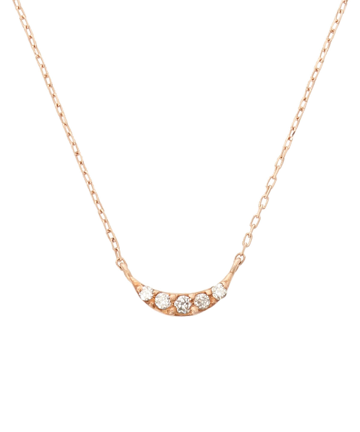 newme by Samantha Thavasa「K10 PG バー ダイヤモンドパヴェネックレス」|ネックレス|K10 PG