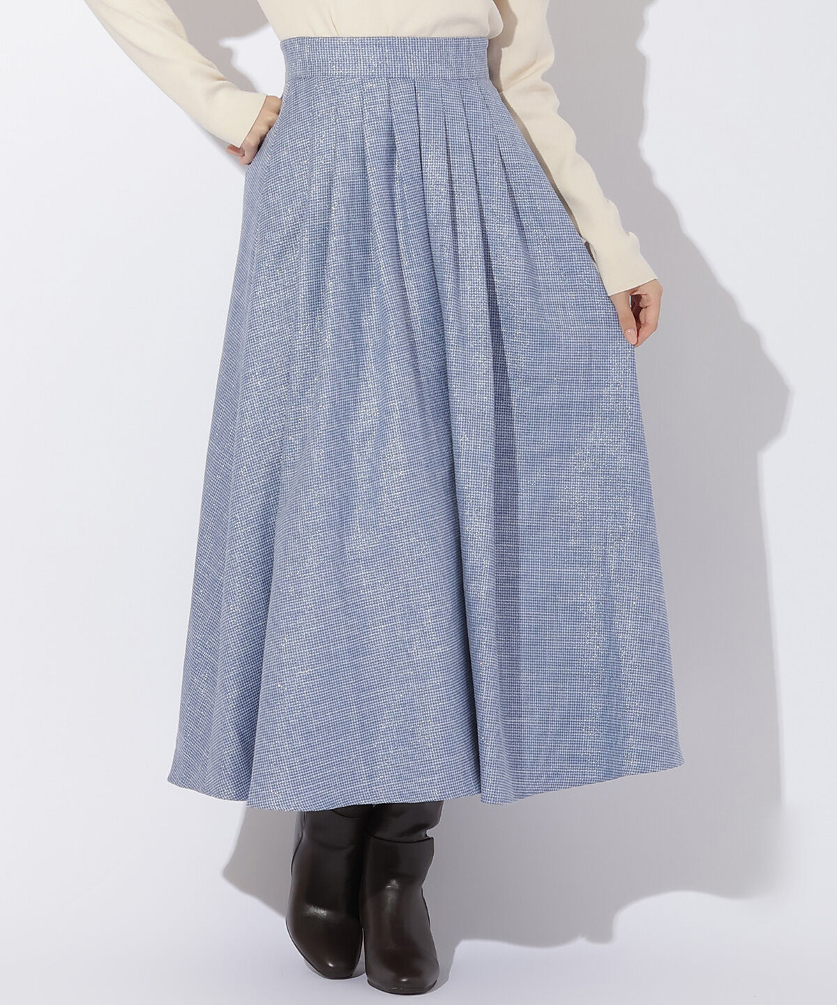 アンドクチュール「ラメツィードフレスカート」|フレア|