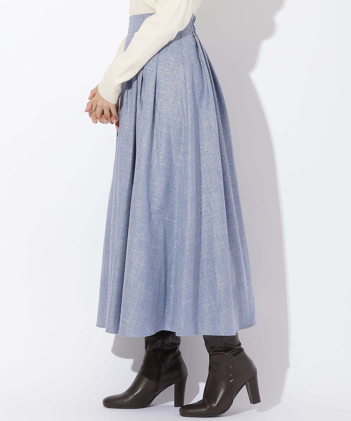 アンドクチュール「ラメツィードフレスカート」|フレア|