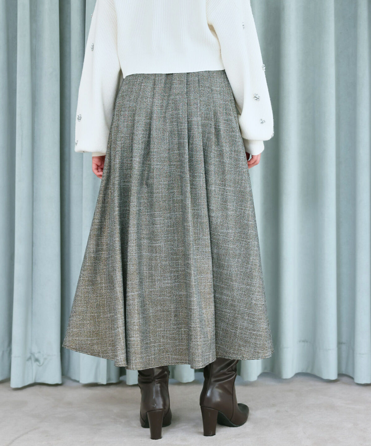 アンドクチュール「ラメツィードフレスカート」|フレア|