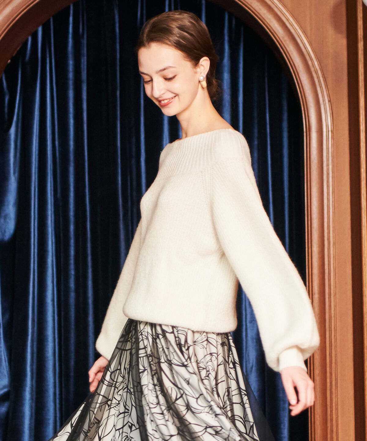 アンドクチュール「モヘアライクオフショルプルオーバー」|ニット・セーター|