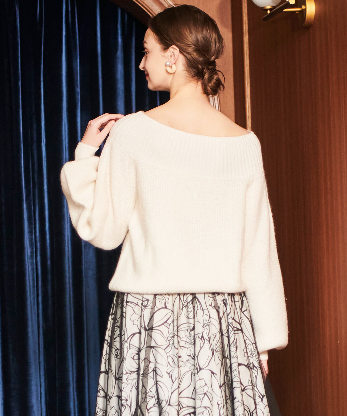 アンドクチュール「モヘアライクオフショルプルオーバー」|ニット・セーター|