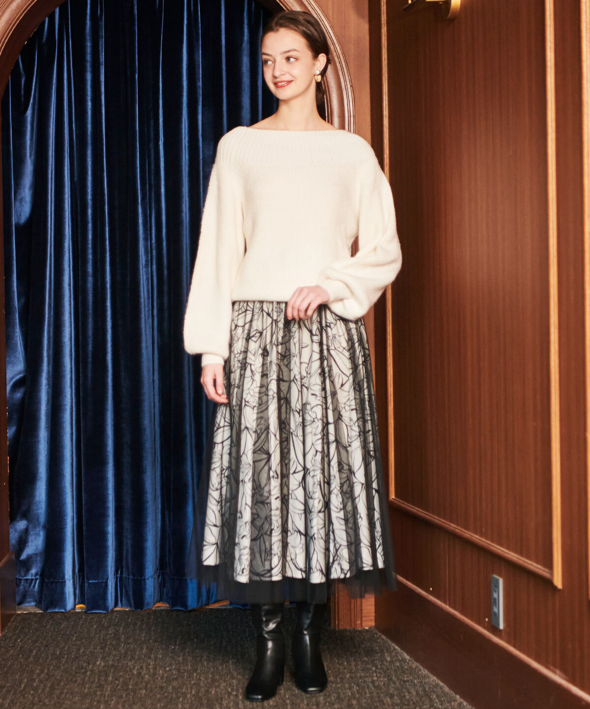 アンドクチュール「モヘアライクオフショルプルオーバー」|ニット・セーター|