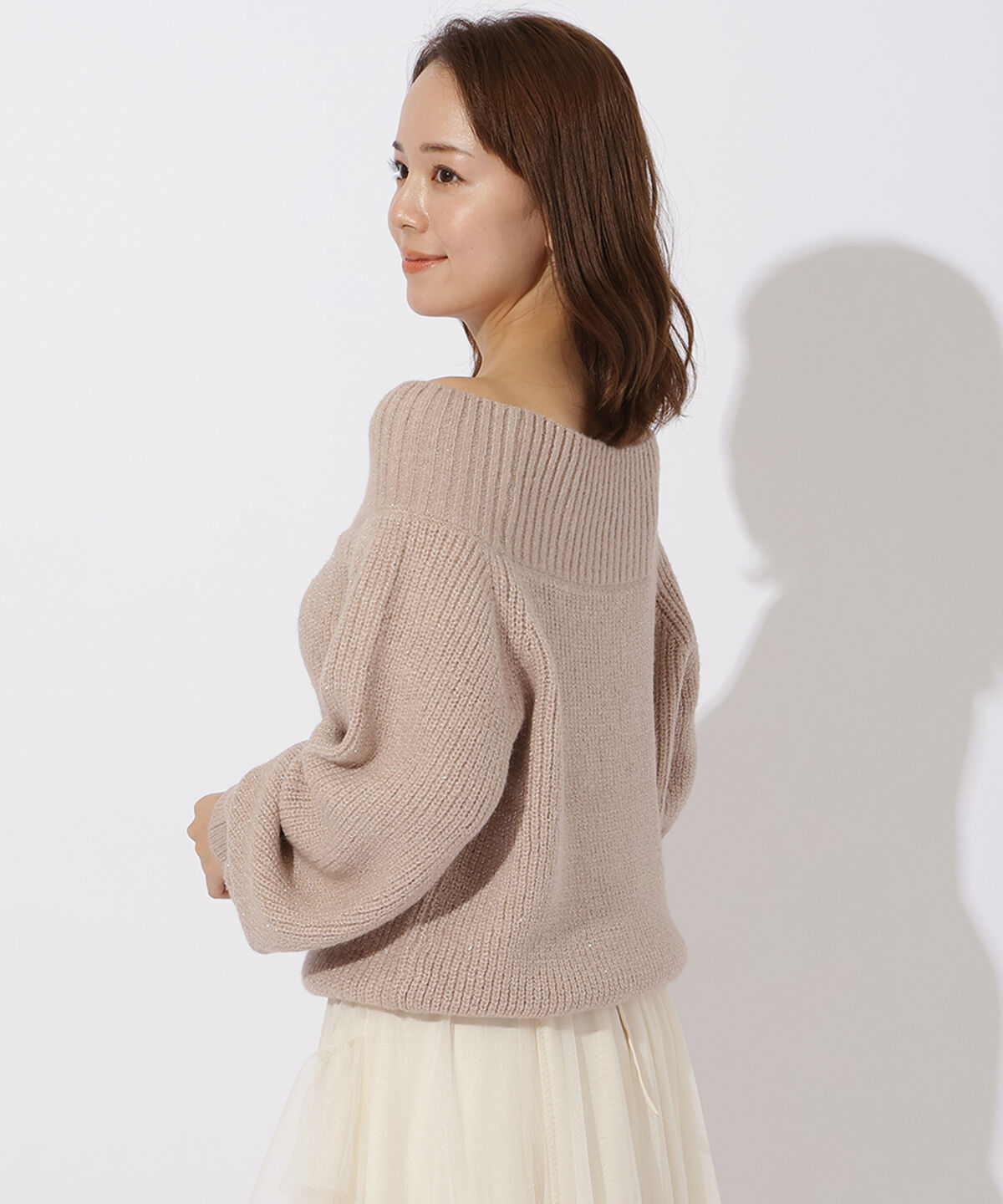 アンドクチュール「モヘアライクオフショルプルオーバー」|ニット・セーター|