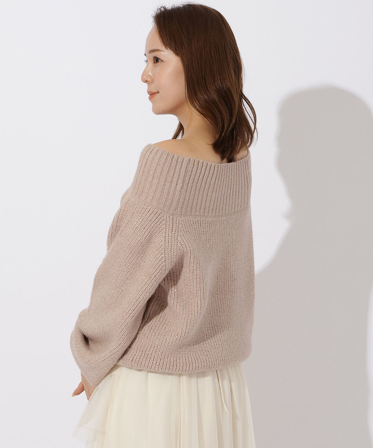 アンドクチュール「モヘアライクオフショルプルオーバー」|ニット・セーター|