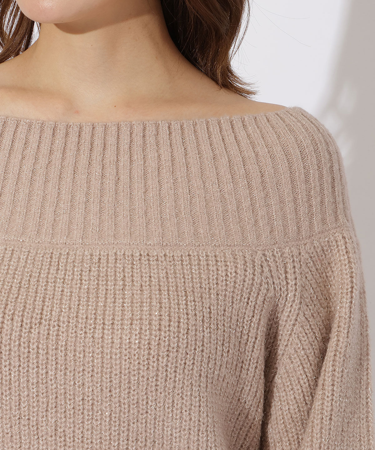 アンドクチュール「モヘアライクオフショルプルオーバー」|ニット・セーター|