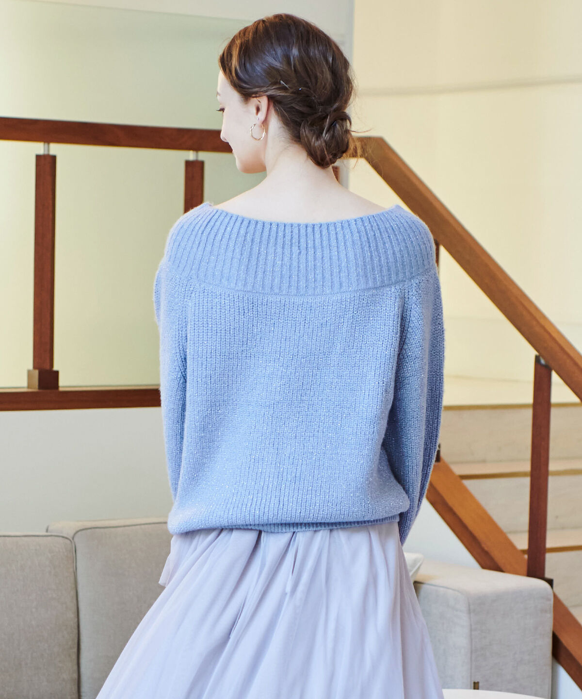 アンドクチュール「モヘアライクオフショルプルオーバー」|ニット・セーター|