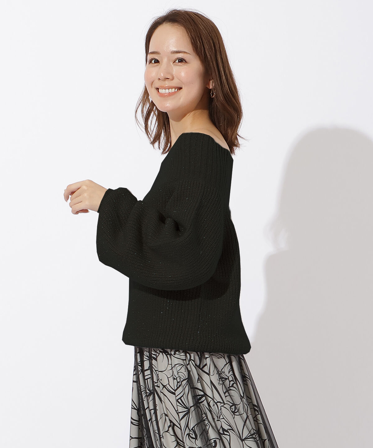 アンドクチュール「モヘアライクオフショルプルオーバー」|ニット・セーター|