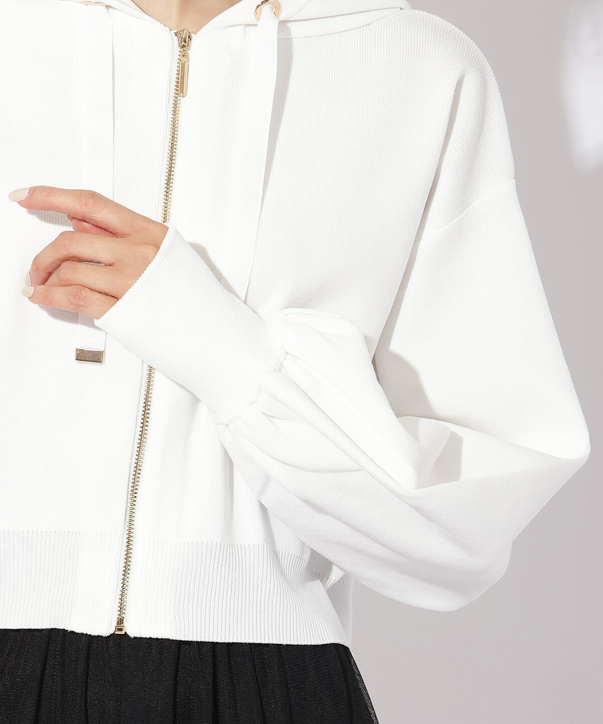 アンドクチュール「スポンディッシュニットパーカー」|パーカー|