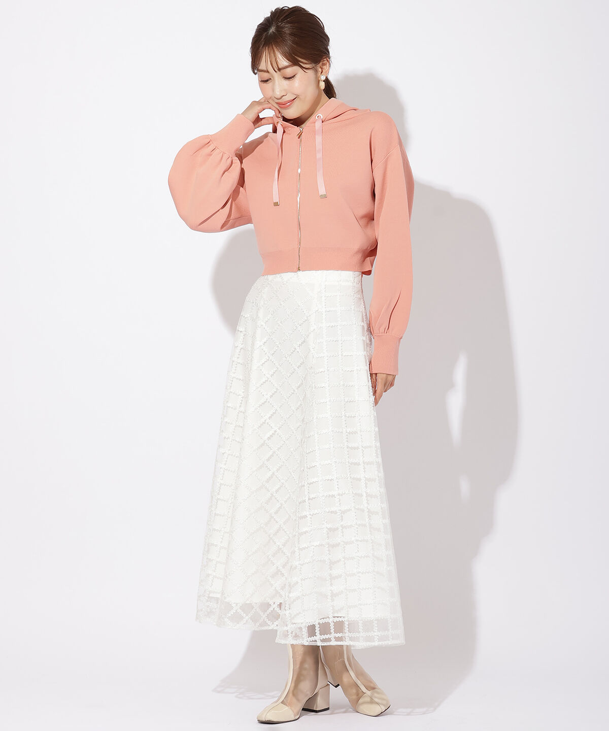 アンドクチュール「スポンディッシュニットパーカー」|パーカー|