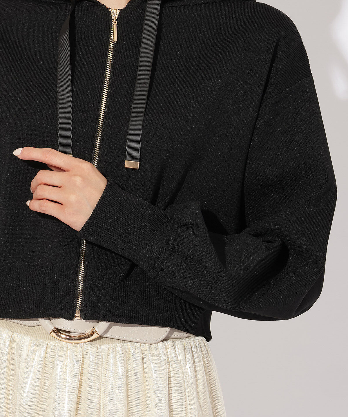 アンドクチュール「スポンディッシュニットパーカー」|パーカー|