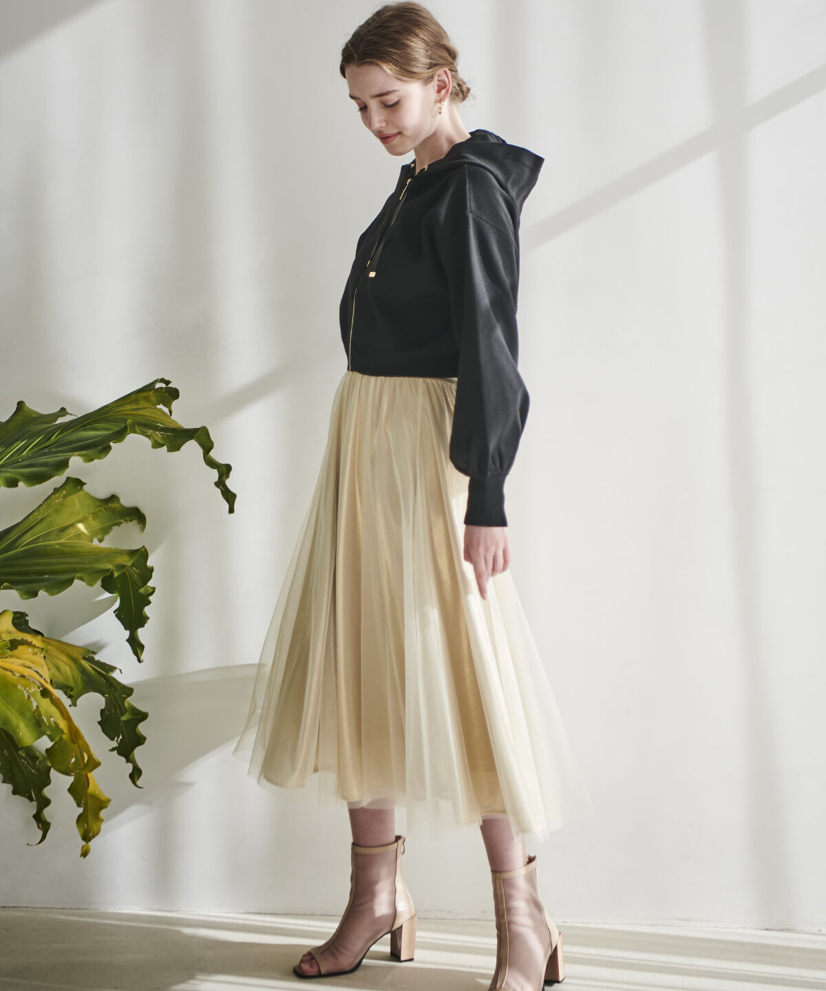 アンドクチュール「スポンディッシュニットパーカー」|パーカー|