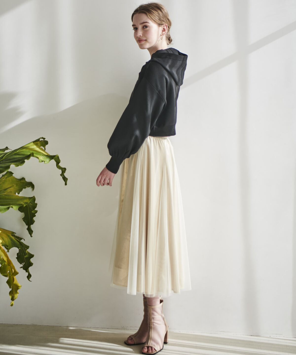 アンドクチュール「スポンディッシュニットパーカー」|パーカー|