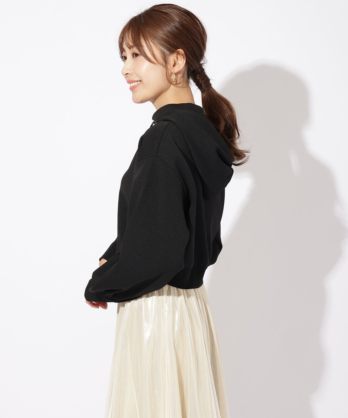 アンドクチュール「スポンディッシュニットパーカー」|パーカー|