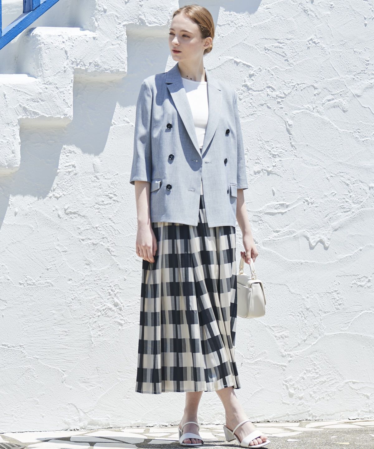 アンドクチュール「麻調7分袖テーラードジャケット」|テーラードジャケット|