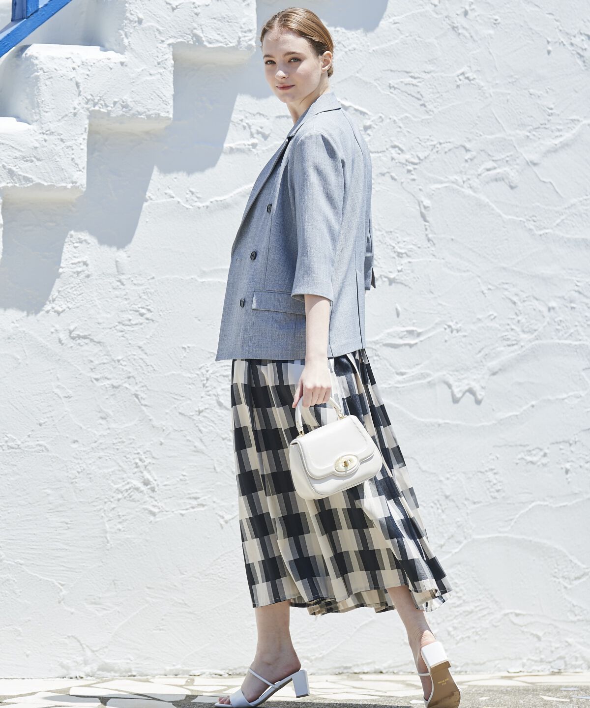 アンドクチュール「麻調7分袖テーラードジャケット」|テーラードジャケット|