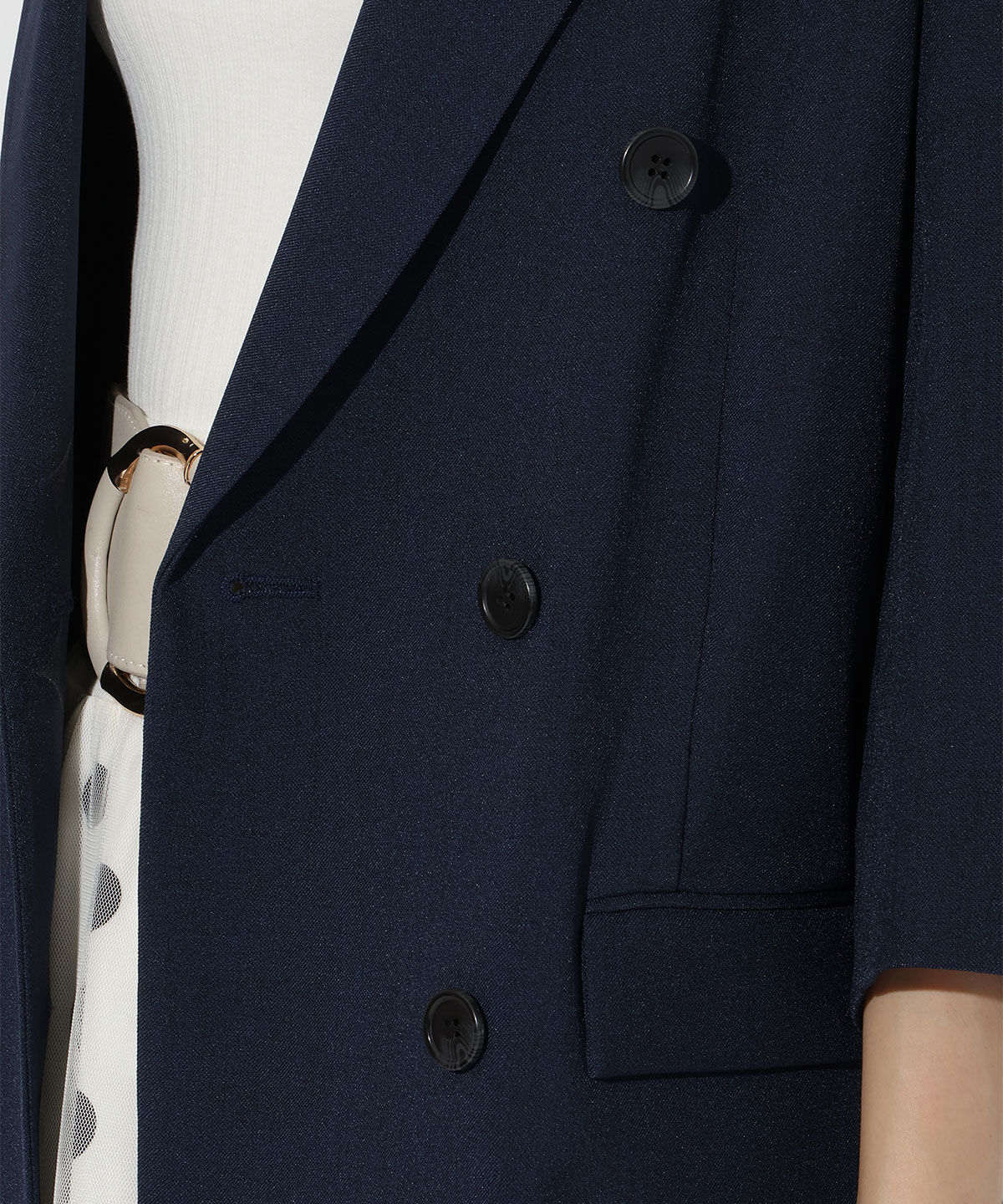 アンドクチュール「麻調7分袖テーラードジャケット」|テーラードジャケット|