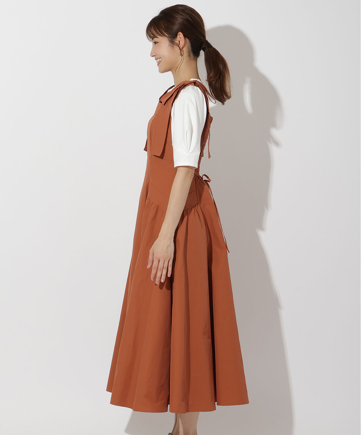 アンドクチュール「ショルダーリボンジャンスカ」|ワンピース|