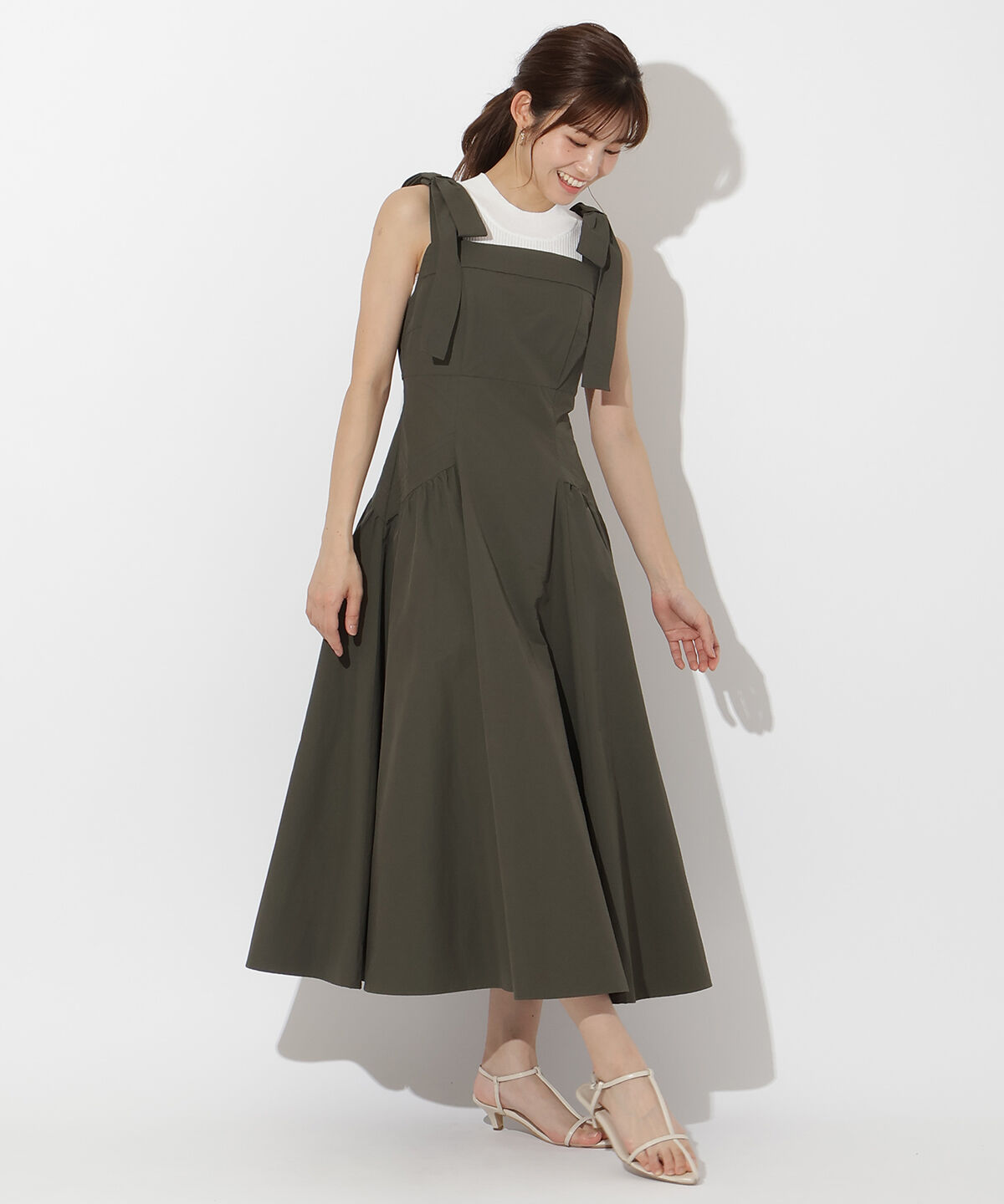 アンドクチュール「ショルダーリボンジャンスカ」|ワンピース|