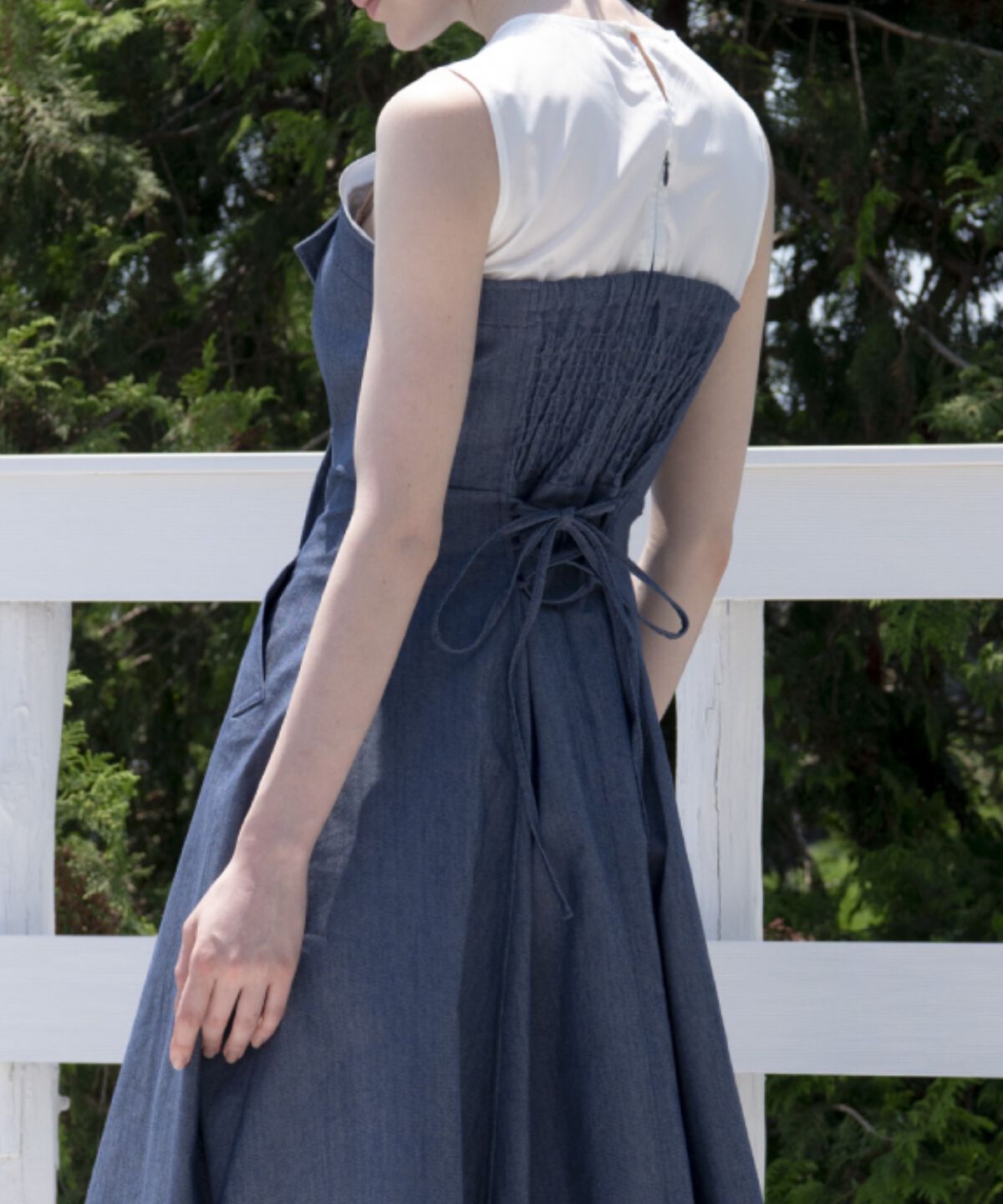 アンドクチュール「デニム切替トレンチワンピース」|ワンピース|