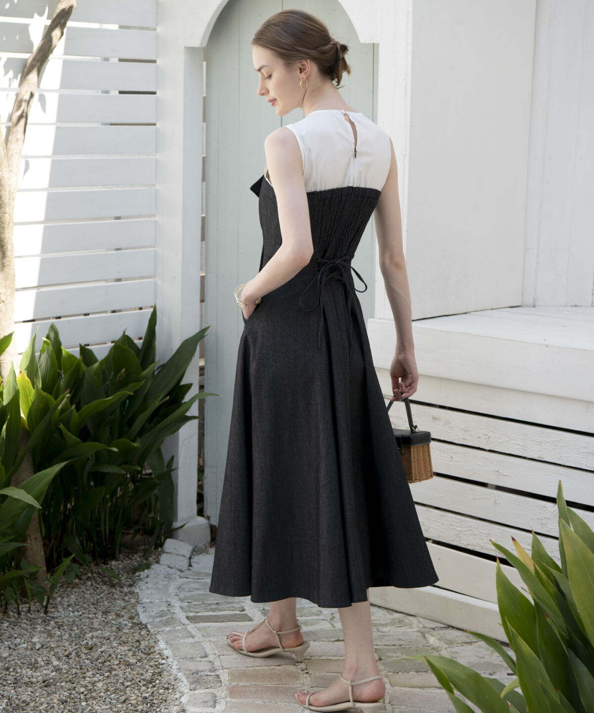 アンドクチュール「デニム切替トレンチワンピース」|ワンピース|