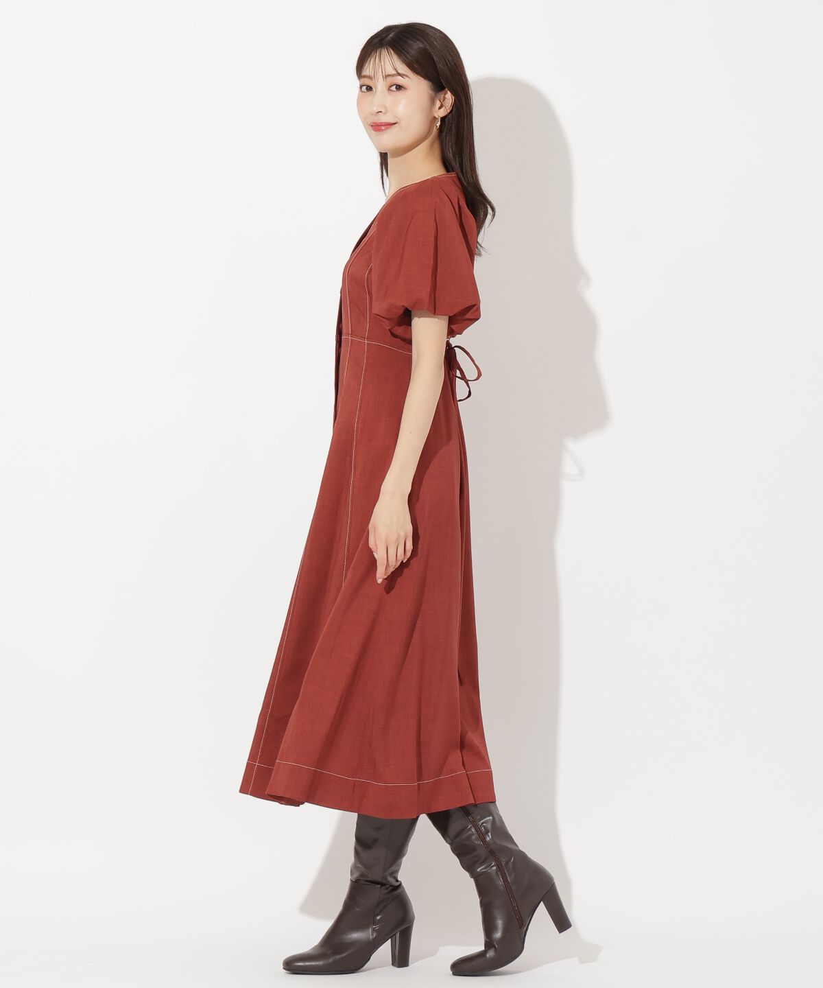 アンドクチュール「ボリュームスリーブワンピース」|ワンピース|