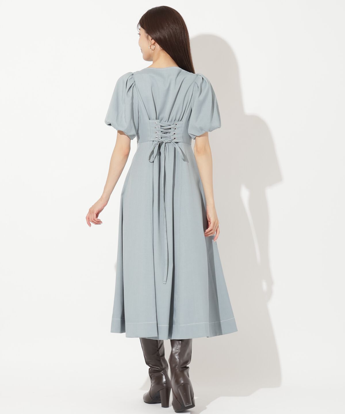 アンドクチュール「ボリュームスリーブワンピース」|ワンピース|