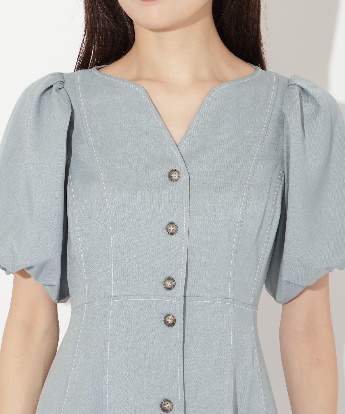 アンドクチュール「ボリュームスリーブワンピース」|ワンピース|