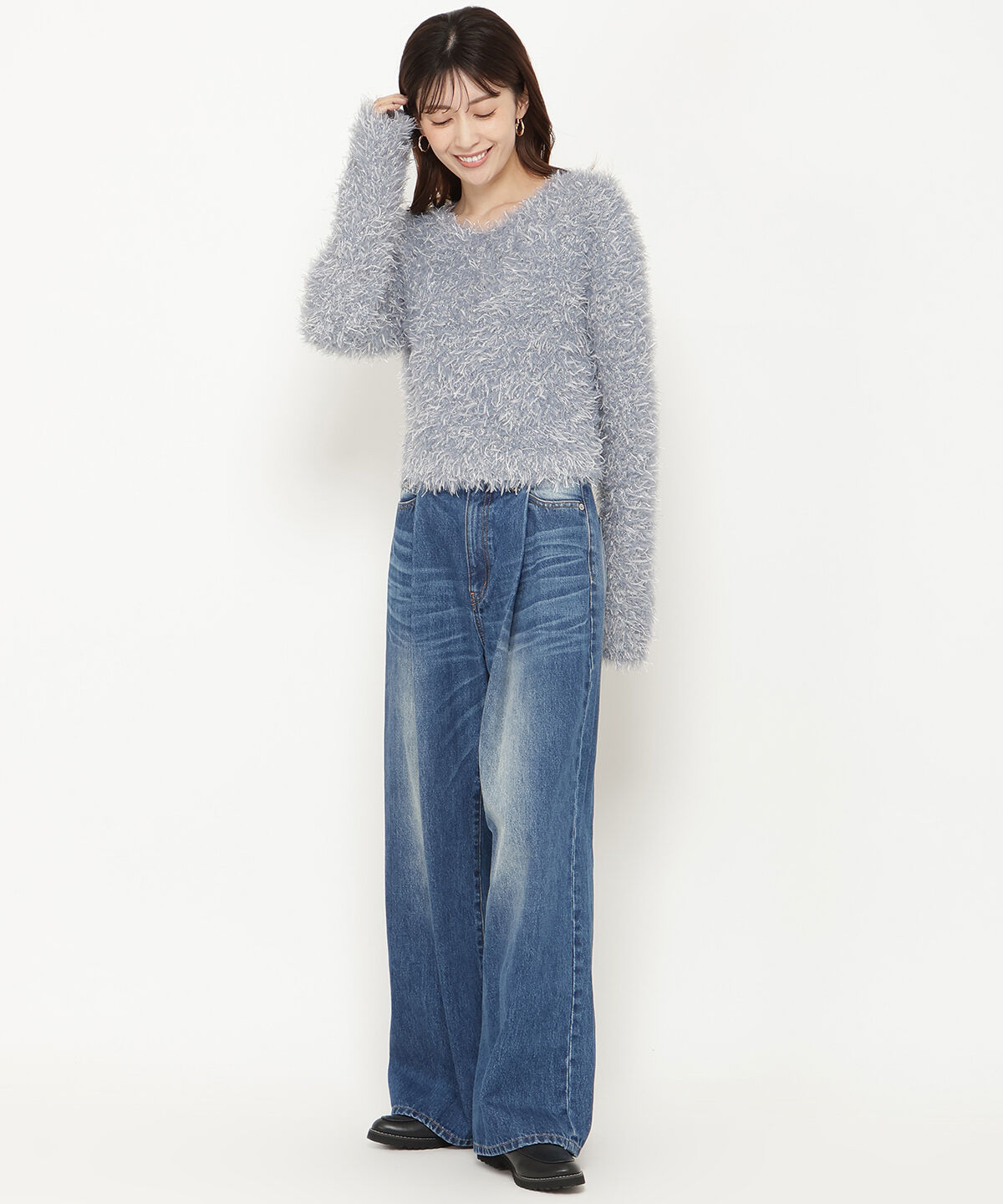 アンドクチュール「ふわニットプルオーバー」|ニット・セーター|