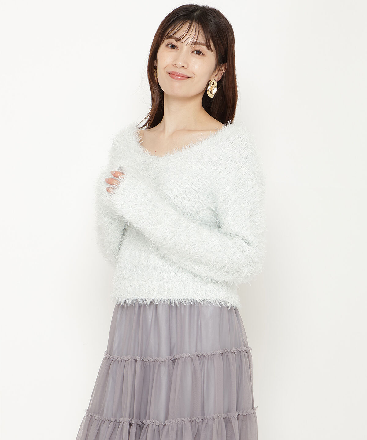 アンドクチュール「ふわニットプルオーバー」|ニット・セーター|