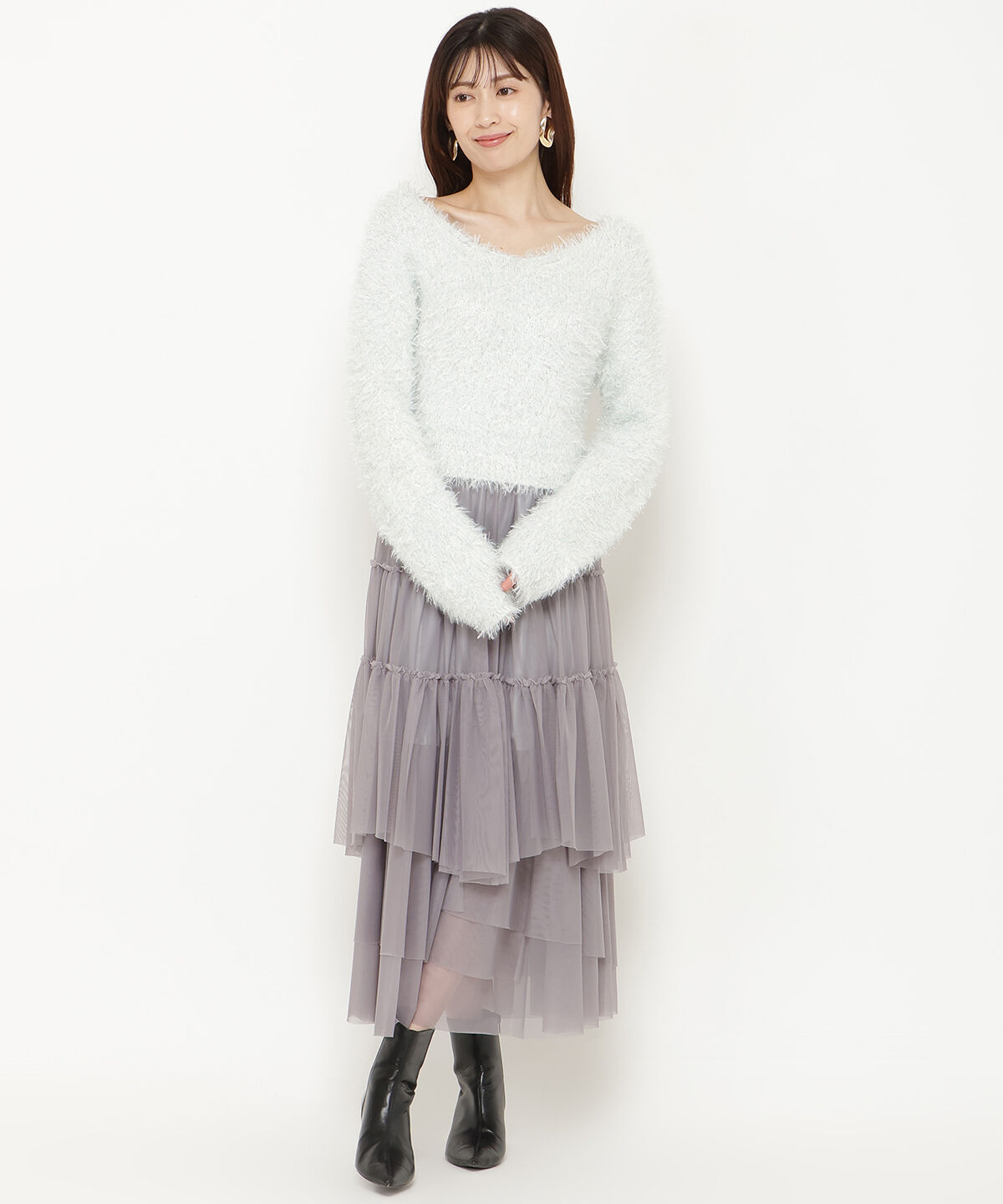 アンドクチュール「ふわニットプルオーバー」|ニット・セーター|