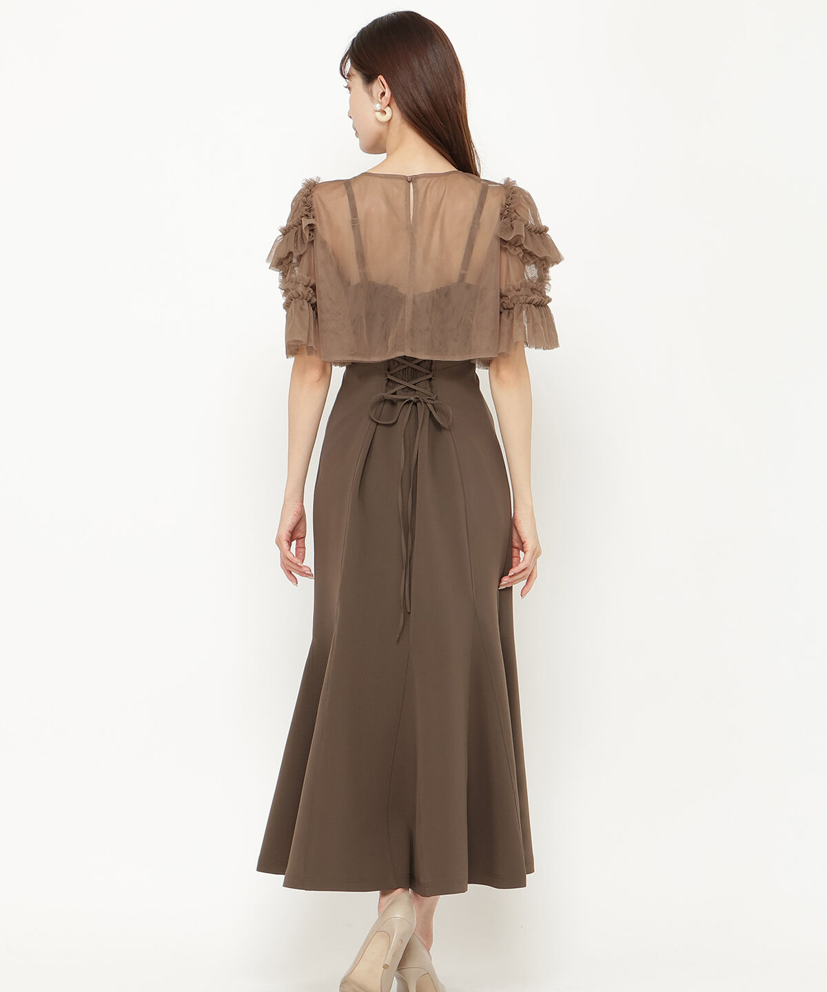 アンドクチュール「チュールフリルマーメイドドレス」|ドレス|