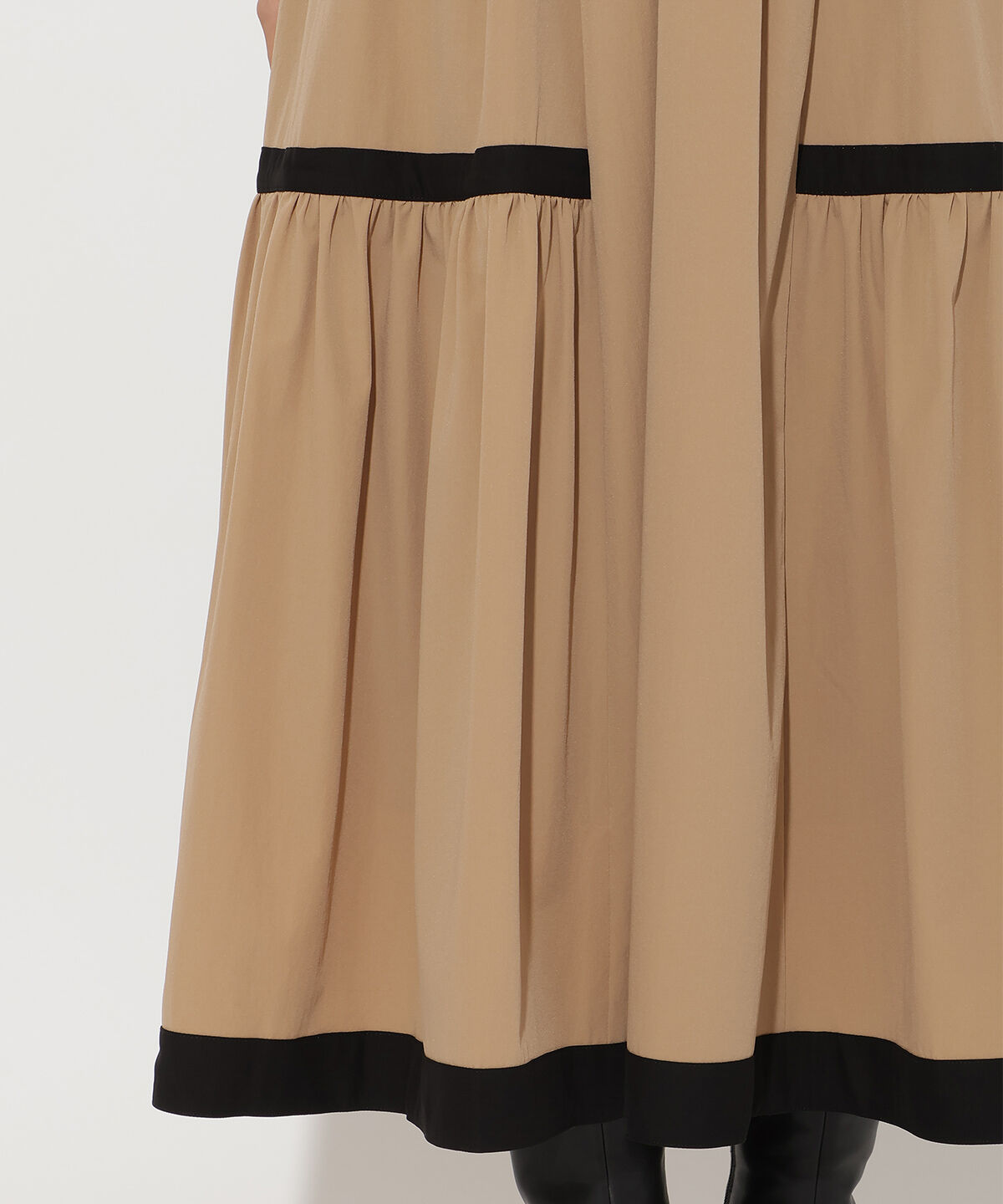 アンドクチュール「ラメ入り配色カーデ風ドッキングワンピース」|ワンピース|