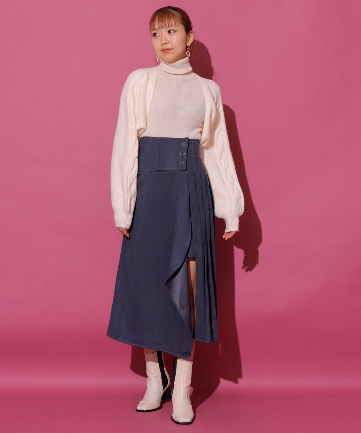 REDYAZEL「袖フレアタートルニット」|ニット・セーター|