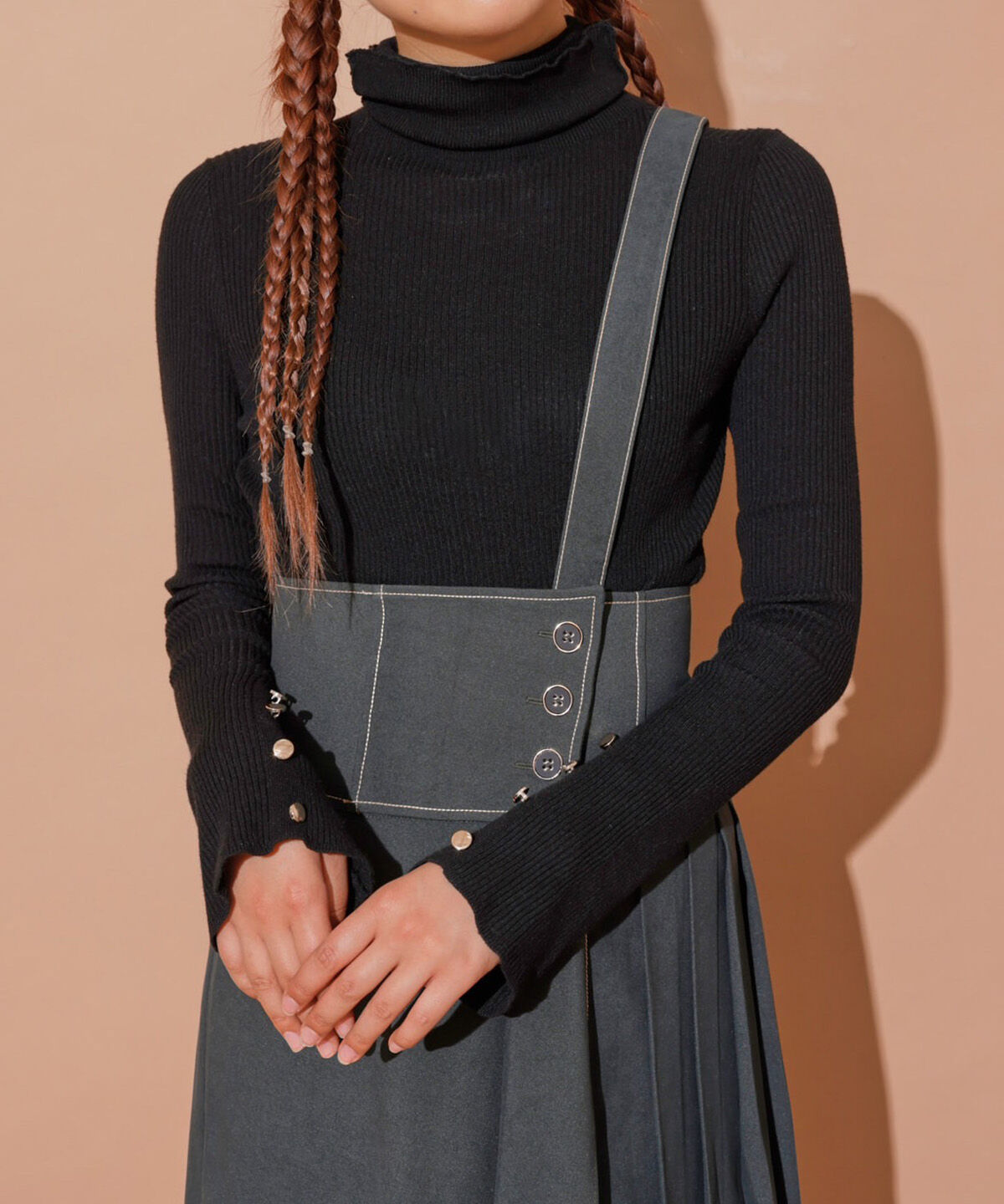 REDYAZEL「袖フレアタートルニット」|ニット・セーター|