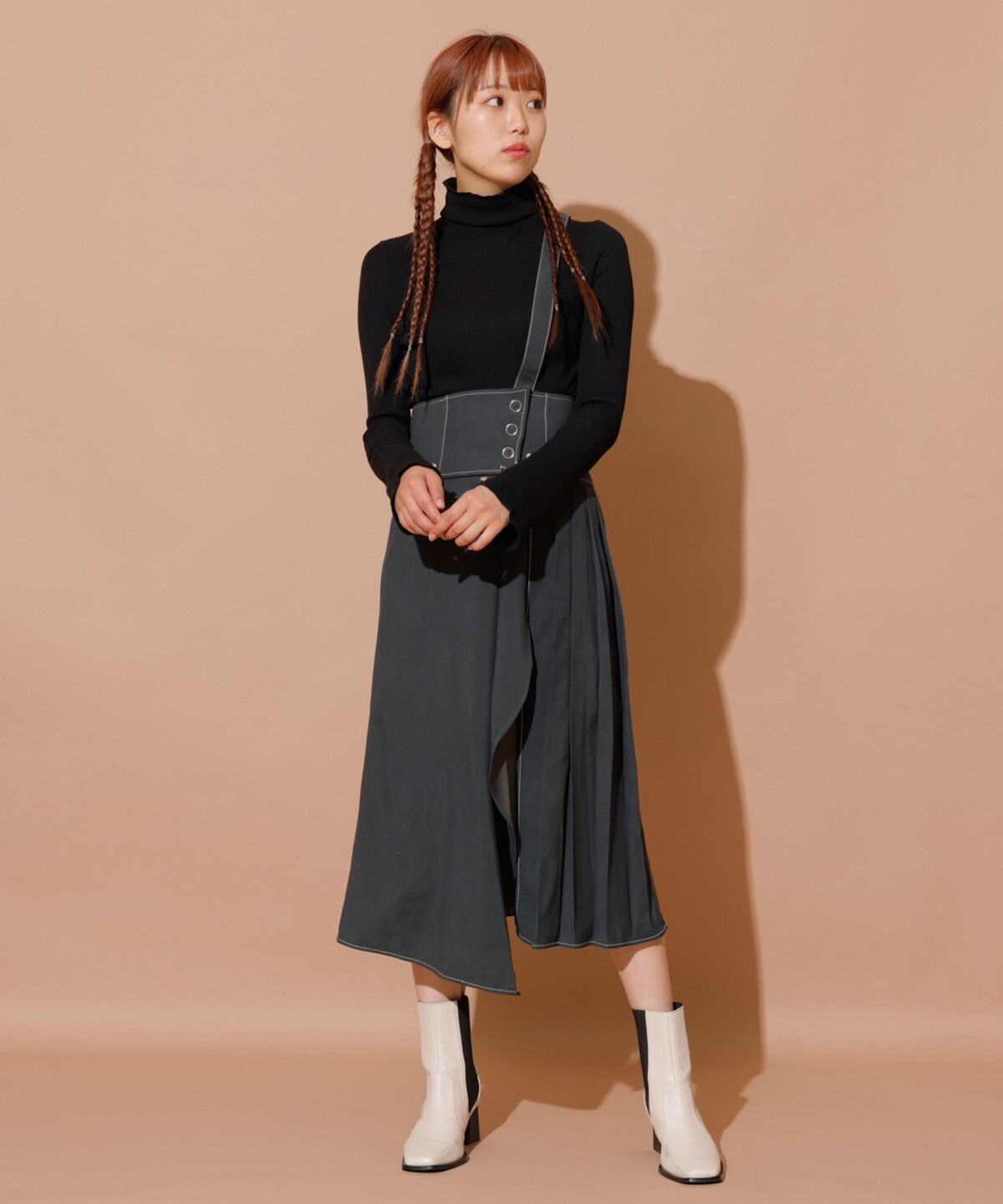 REDYAZEL「袖フレアタートルニット」|ニット・セーター|