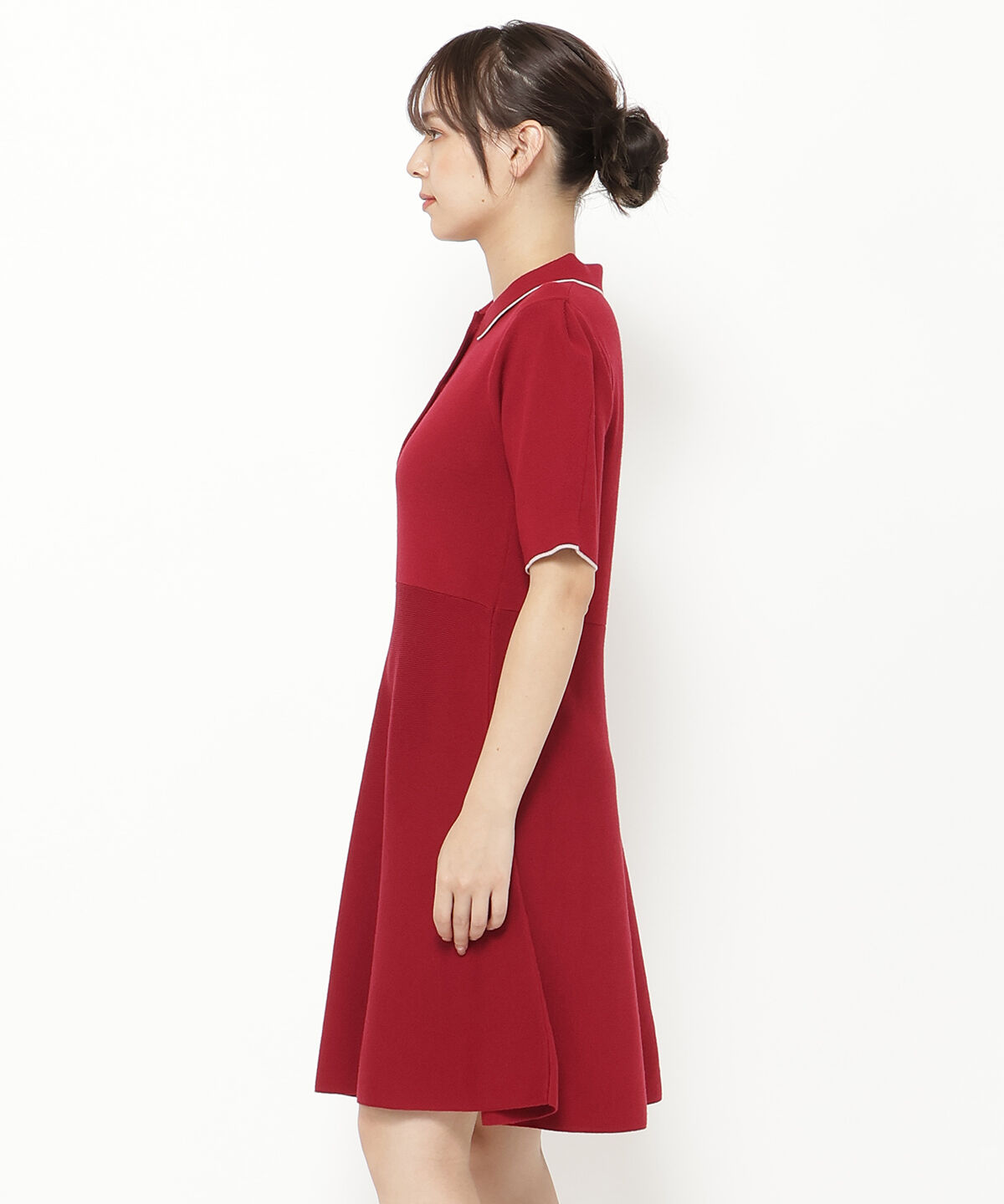 REDYAZEL「ニットポロミニワンピース」|ワンピース|