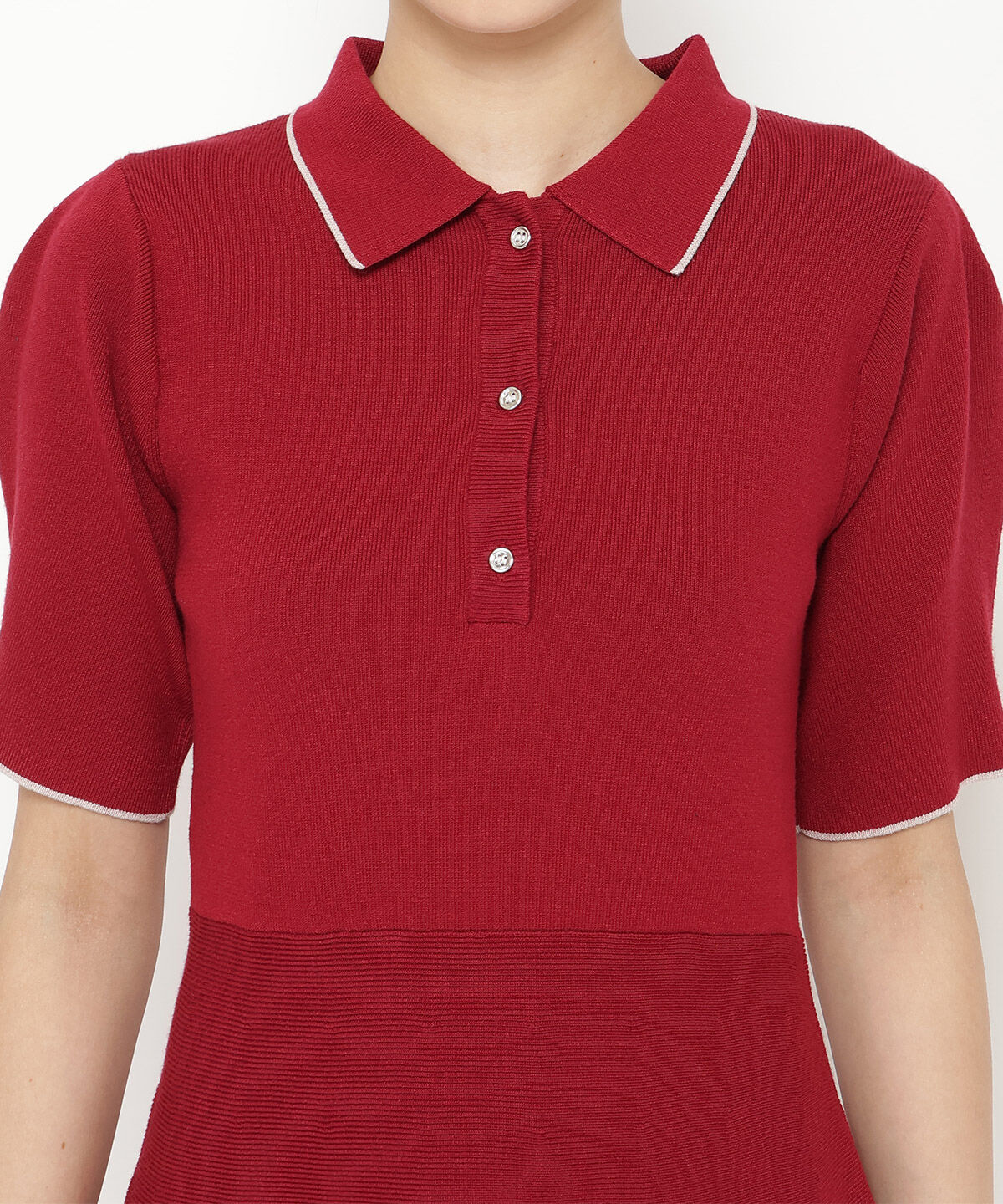 REDYAZEL「ニットポロミニワンピース」|ワンピース|