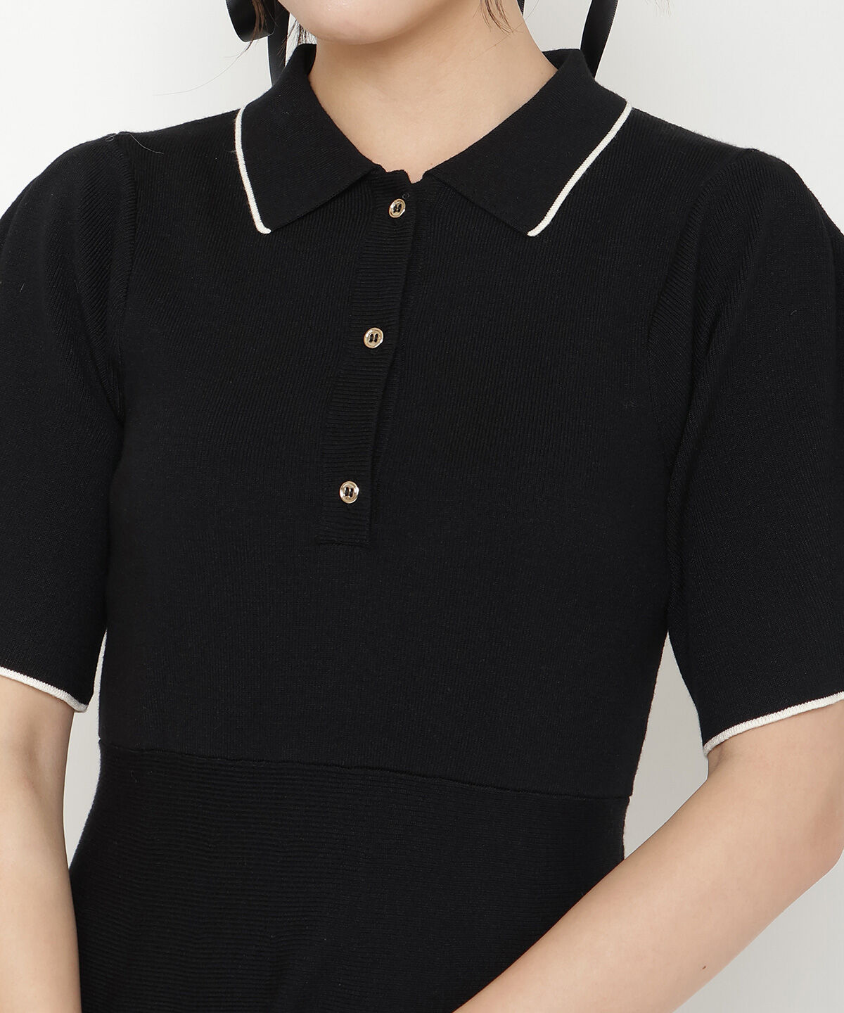 REDYAZEL「ニットポロミニワンピース」|ワンピース|