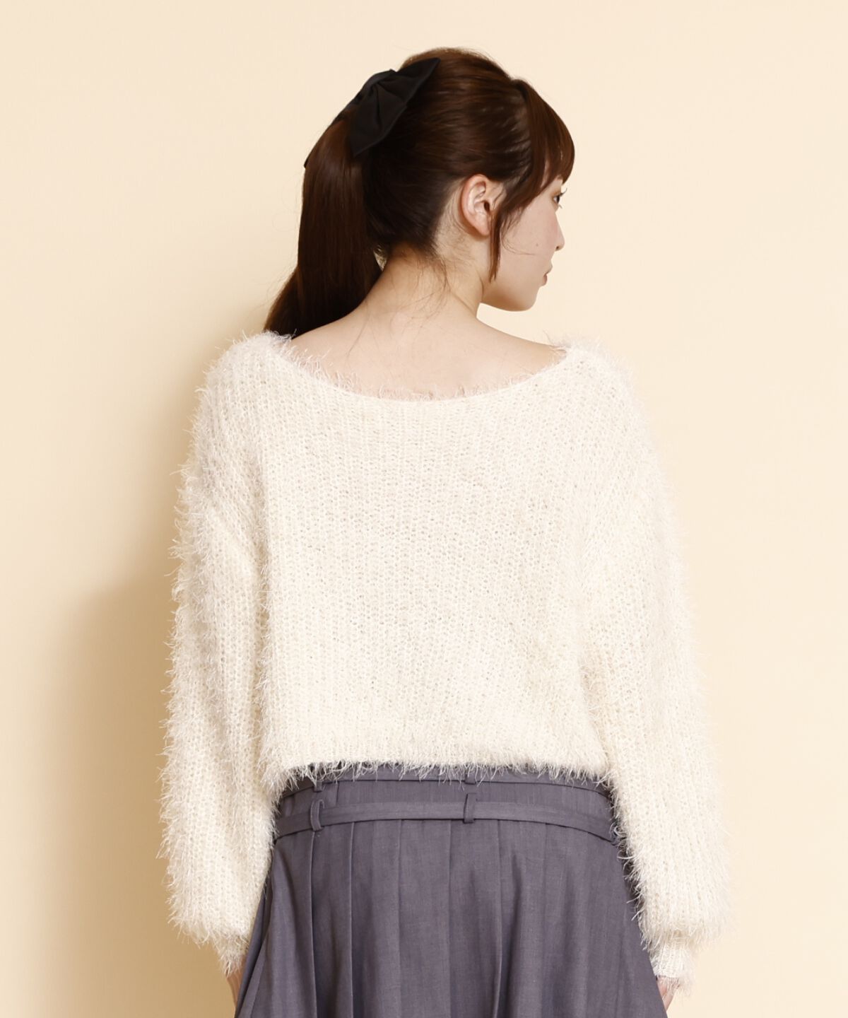 REDYAZEL「クロップドシャギーニットトップス」|ニット・セーター|