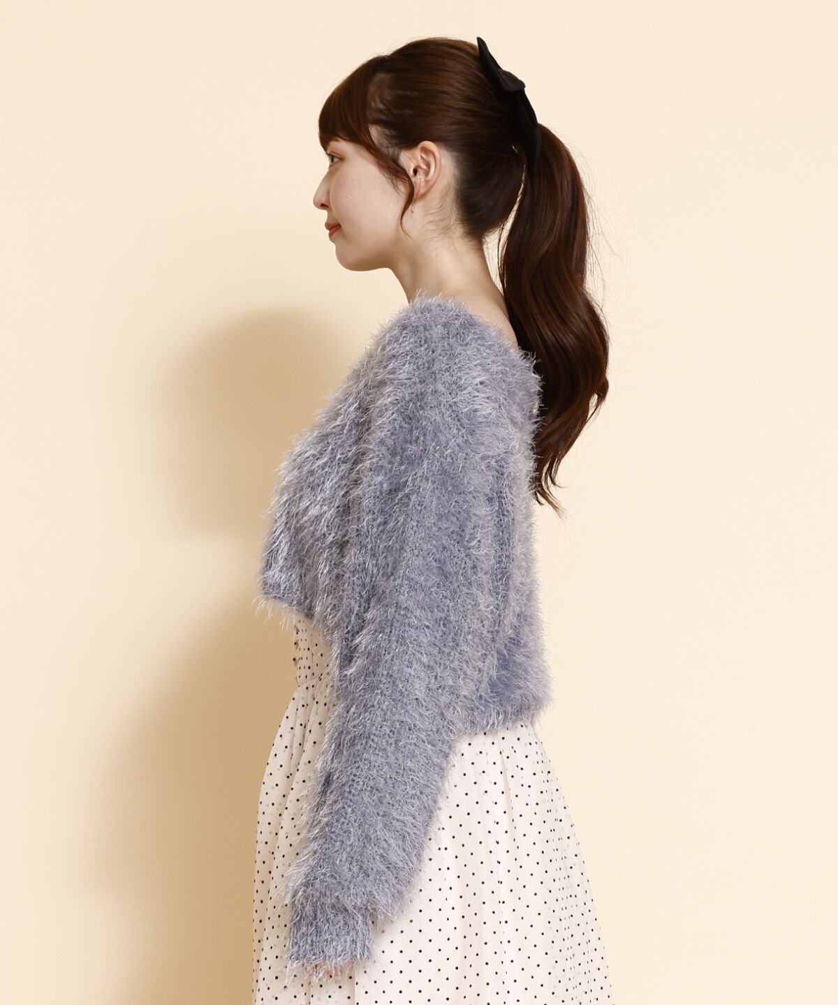 REDYAZEL「クロップドシャギーニットトップス」|ニット・セーター|