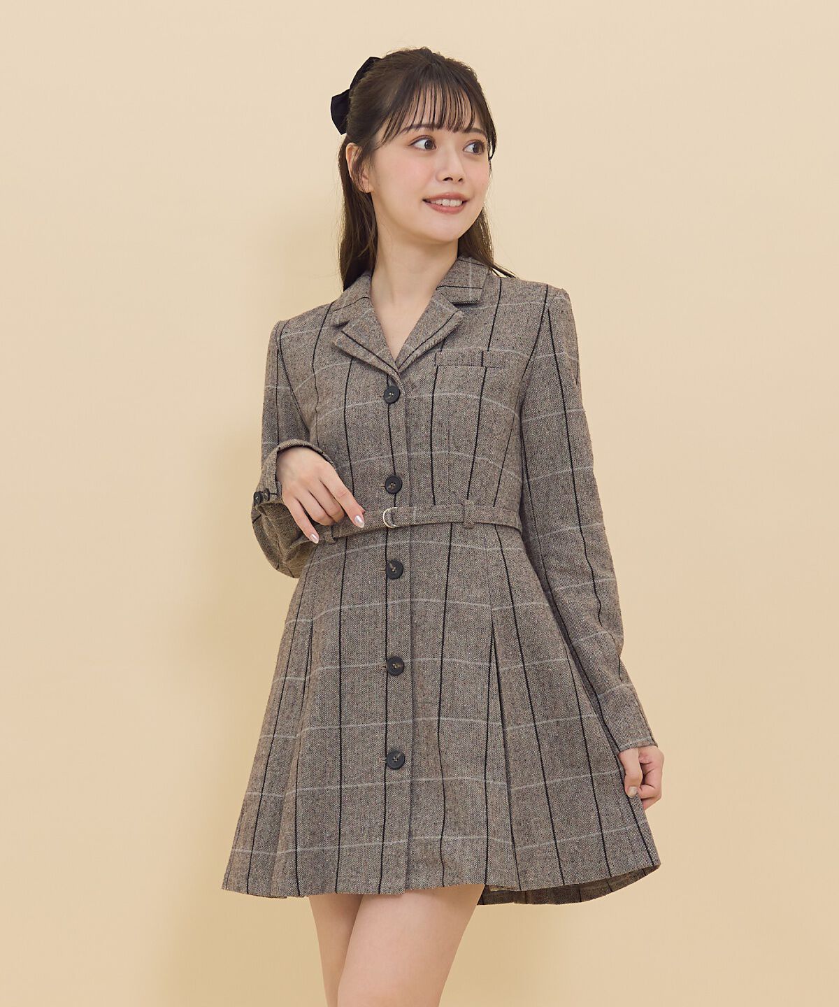 REDYAZEL「テーラージャケットミニワンピース」|ワンピース|ブラウン